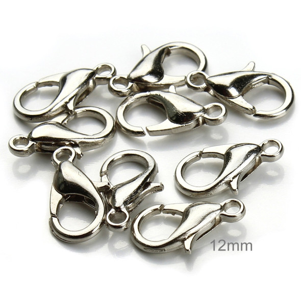 1000 PCS 12mm DIY Jewelry Accessories High-quality Alloy Lobster Claw(Silver)