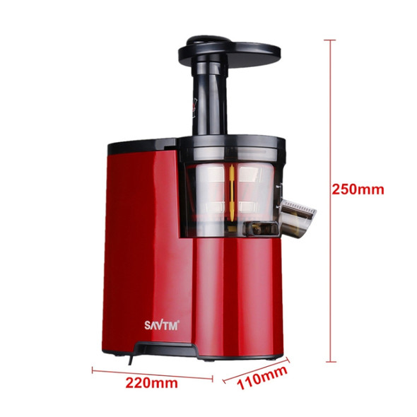220V-150W Electric Juicer Fruit Vegetables Low Speed Self-cleaning Ultra-quiet Red Squeezing Juice Maker Extractor