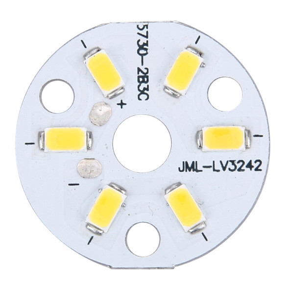 10 PCS 3W SMD 5730 Aluminum Base Light Panel, 6 LEDs 270 LM 3000-6500K, Diameter: 32mm(Warm White)