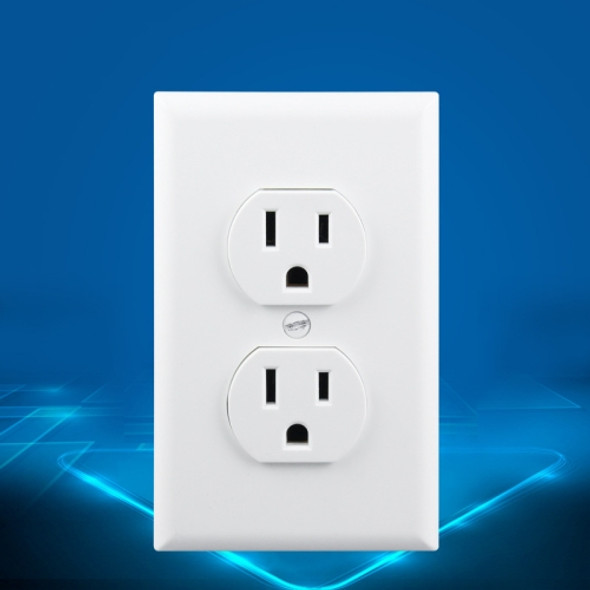 PC Double-connection Power Socket Switch, US Plug, Round White UL 20A Double Plug