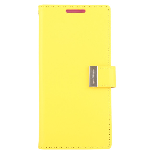 GOOSPERY RICH DIARY  PU + TPU Crazy Horse Texture Horizontal Flip Leather Case with Card Slots & Wallet for Galaxy Note 10+(Yellow)