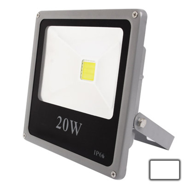 20W High Power Waterproof Floodlight, White Light LED Lamp, AC 85-265V, Luminous Flux: 1800lm