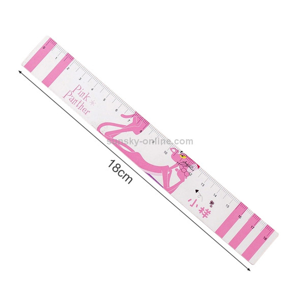 18cm Girl Heart Student Flexible Magnetic Ruler Stationery(Pink Panther)