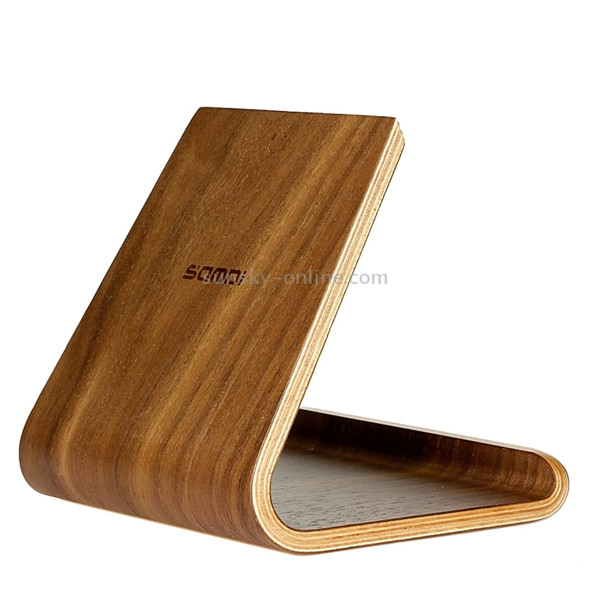 SamDi Artistic Wood Grain Walnut Desktop Holder Stand DOCK Cradle, For Xiaomi, iPhone, Samsung, HTC, LG, iPad and other Tablets(Coffee)