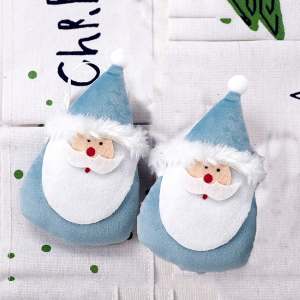 2 PCS Christmas Flannel Doll Accessories Scene Decoration, Style:Old Man(Blue)