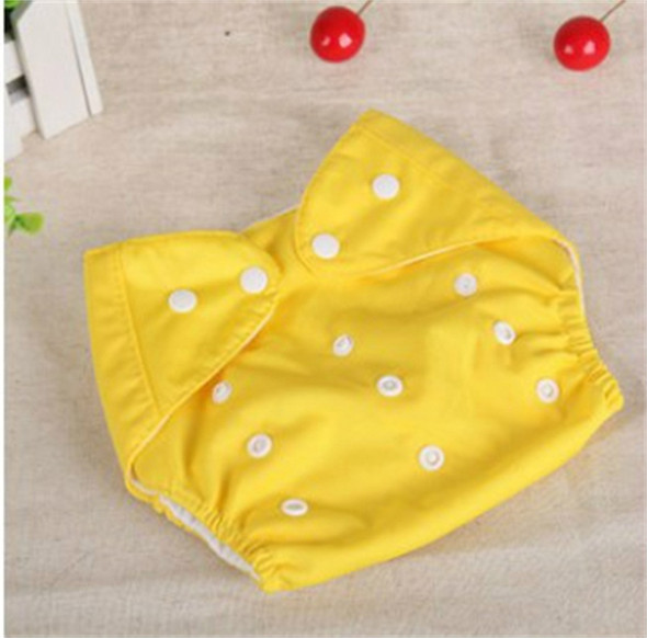 Baby Cloth Reusable Diapers Nappies Washable Newborn Ajustable Diapers Nappy Changing Diaper Children Washable Cloth Diapers, Size:Thin(Yellow)