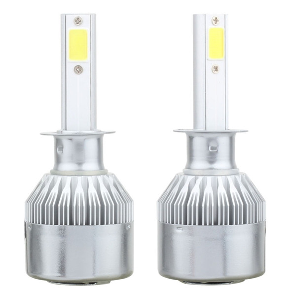 2 PCS  H1 18W 1800 LM 6000K IP68 Canbus Constant Current Car LED Headlight with 2 COB Lamps, DC 9-36V(White Light)
