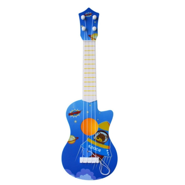 Blue Bear Small Simulation Musical Instrument Mini Four Strings Playable Ukulele Early Childhood Education Music Toy