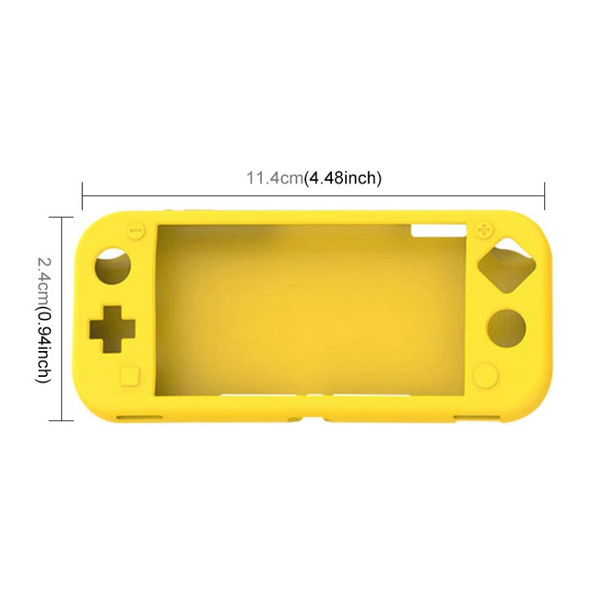 IPLAY Game Host Silicone Full Coverage Protective Case with Screen Protector for Switch Lite(Yellow)