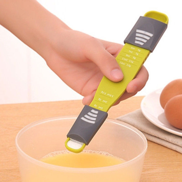 Double-Head Nine-Speed Adjustable Kitchen Measuring Spoon(Green)