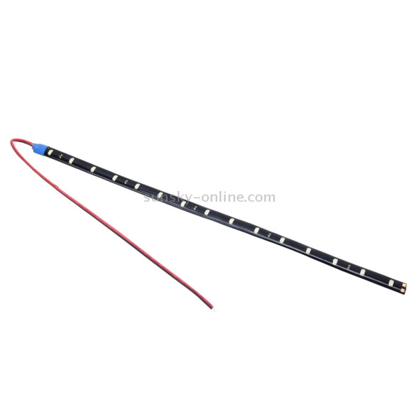 10 PCS 30cm 15 LED Waterproof Flexible Car Strip Light, DC 12V(White Light)