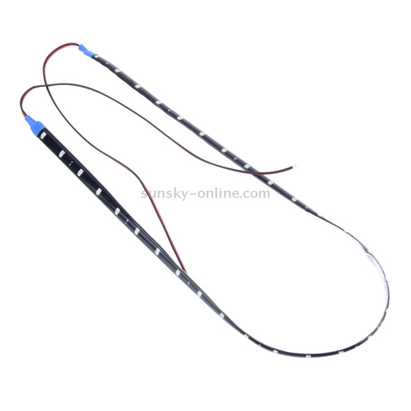 10 PCS 60cm 30 LED Waterproof Flexible Car Strip Light, DC 12V(Ice Blue Light)