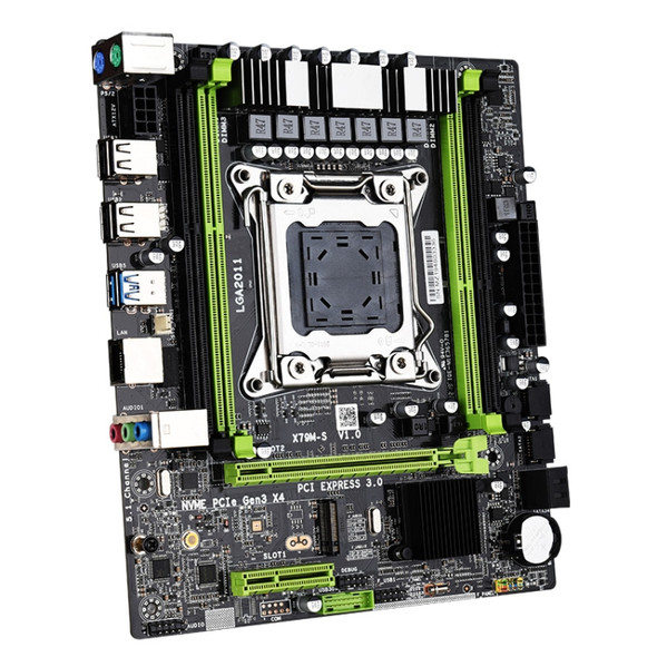 X79M-S 2.0 DDR3 Desktop Computer Mainboard with M.2 NVME Interface, Support for LGA 2011 Pin Series Processor, Discrete Graphics