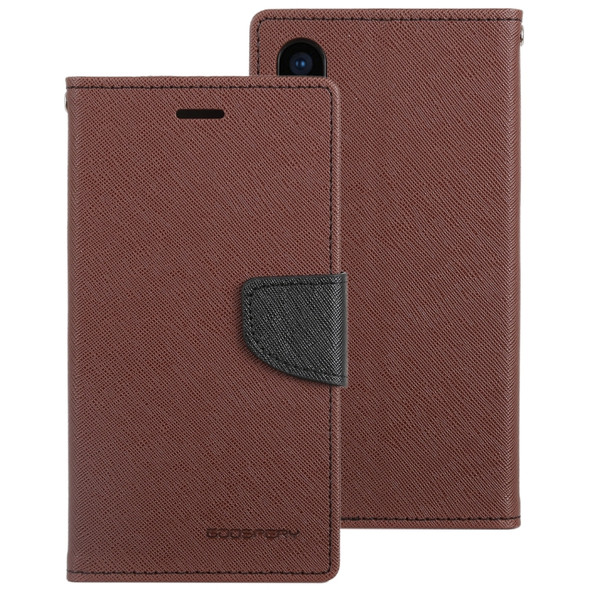 GOOSPERY FANCY DIARY Horizontal Flip Leather Case for iPhone XS / X, with Holder & Card Slots & Wallet(Brown)