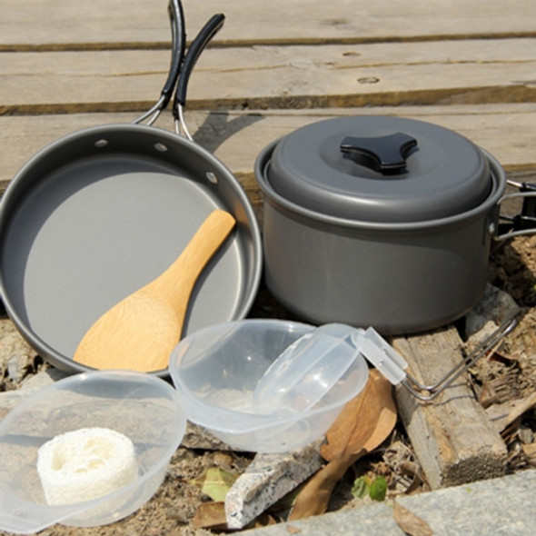 DS-500 Outdoor Camping Ultra Light Weight 15 Piece Cookware Stackable Set