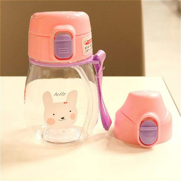 350ml Sippy Cup with Strap Baby Feeding Water Drink Leak Proof Bottle with Straw Baby Learning Drinking Tritan Bebe Copos(Pink Cover)