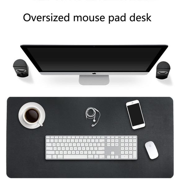 Multifunction Business Double Sided PVC Leather Mouse Pad Keyboard Pad Table Mat Computer Desk Mat, Size: 120 x 60cm(Green + Silver)