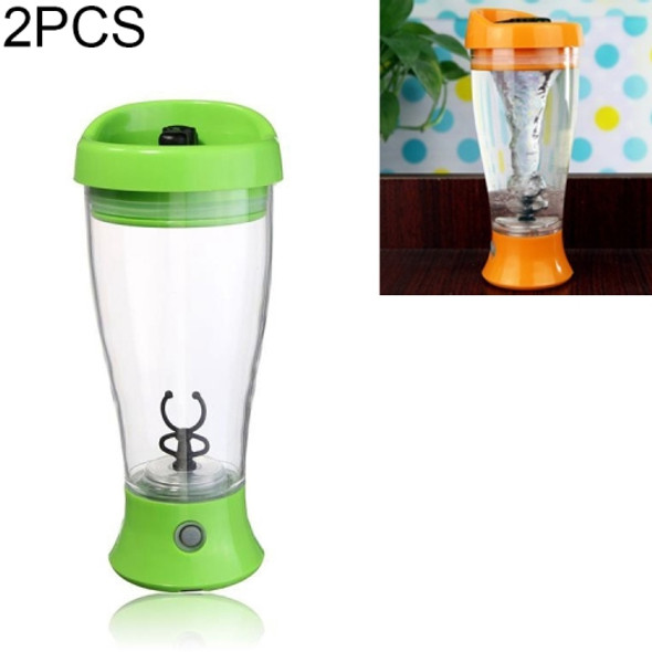 2 PCS Electric Wine Shaker Auto Stirring Mug Blender Tornado Nutrition Mixed Bottle Cup(Green)