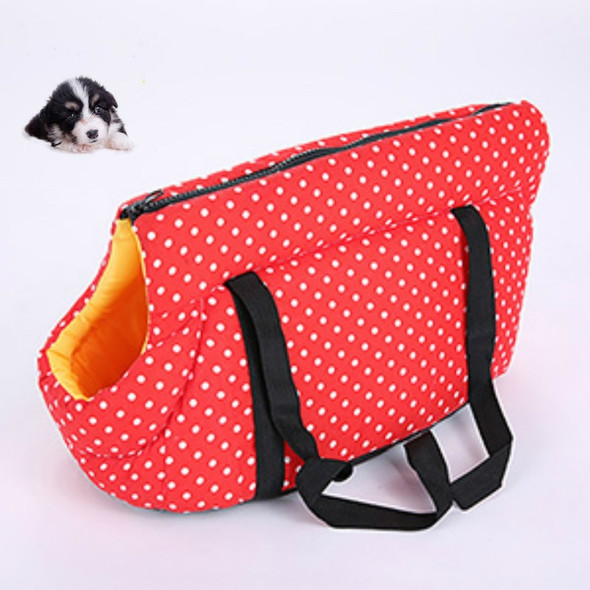 Soft Pet Backpack Dog Cat Shoulder Carrying Outdoor Pet Dog Carrier Bag, Size:S(Red)