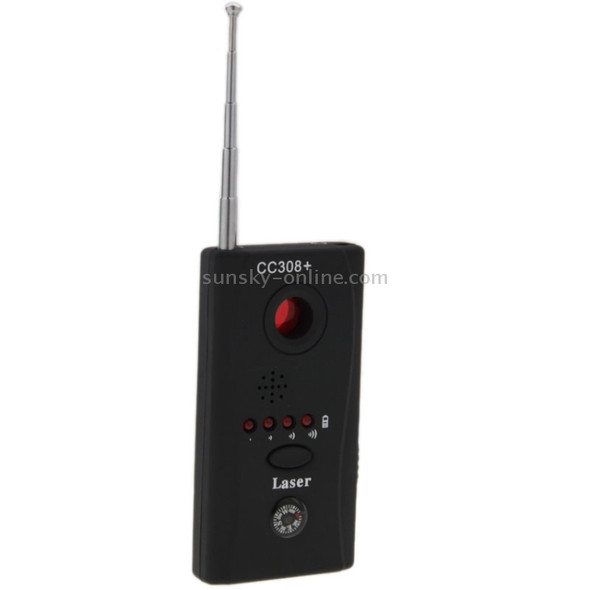 CC308+ Multi Wireless Camera Lens Detector Radio Wave Signal Detect Full-range RF GSM Device Finder(Black)