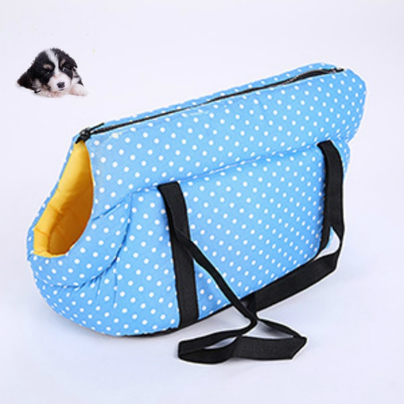 Soft Pet Backpack Dog Cat Shoulder Carrying Outdoor Pet Dog Carrier Bag, Size:L(Blue)