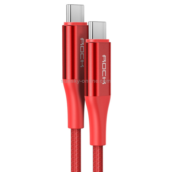 ROCK R3 5A Type-C / USB-C Metal Braided Charging Data Cable, Length: 1m(Red)