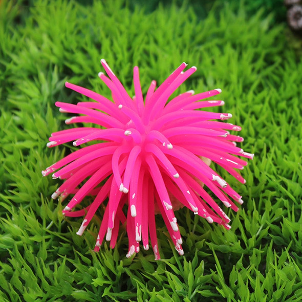 3 PCS Aquarium Articles Decoration TPR Simulation Sea Urchin Ball Coral with Point, Size: S, Diameter: 7cm(Pink)