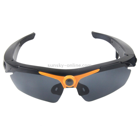 2 in 1 Sports Sunglasses + 1.3 Megapixel Camera, 70 Degree Wide Angle HD Lens, Support TF(Orange)