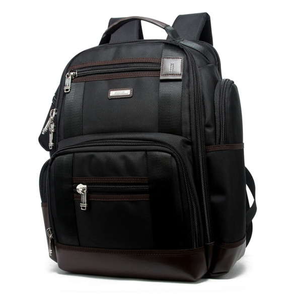 Bopai 11-85301 15.6 inch Large Capacity Multi-layer Zipper Bag Design Breathable Laptop Backpack, Size: 35 x 20 x 43cm(Black)