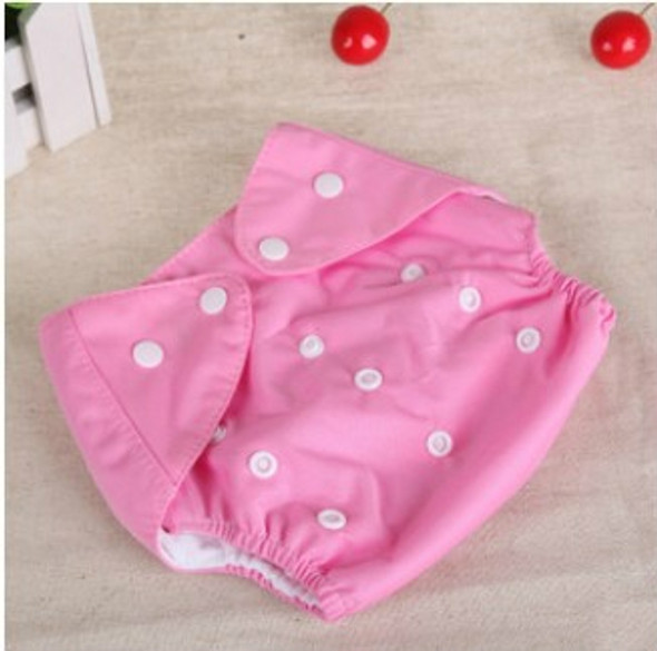 Baby Cloth Reusable Diapers Nappies Washable Newborn Ajustable Diapers Nappy Changing Diaper Children Washable Cloth Diapers, Size:thick(Pink)