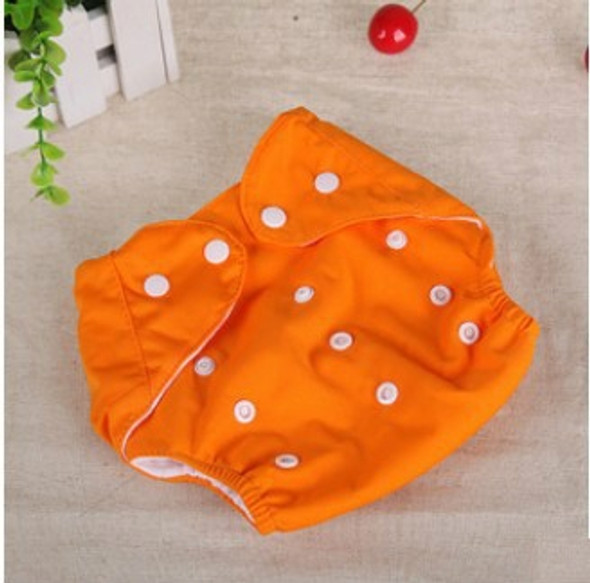 Baby Cloth Reusable Diapers Nappies Washable Newborn Ajustable Diapers Nappy Changing Diaper Children Washable Cloth Diapers, Size:thick(Orange)