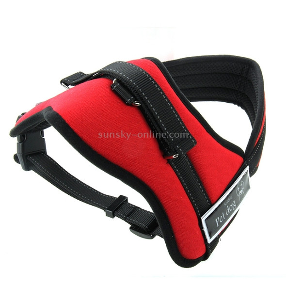 Soft Thicken Pet Chest Suspenders Dog Traction Rope, Size: S (35-50cm)(Red)