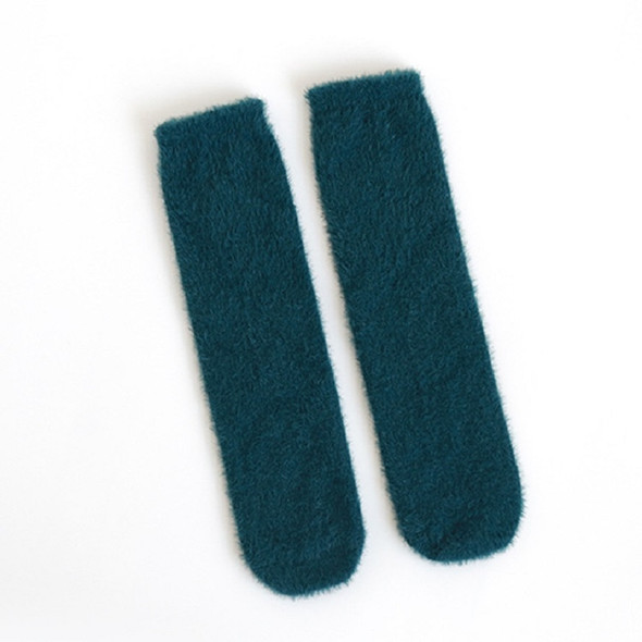 Children Stockings Plus Velvet Thick Knee Socks Baby Thigh Socks, Size:One Size(Dark Green)