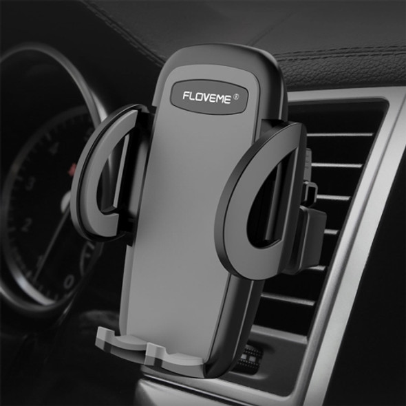 FLOVEME YXF111478 Car Air Outlet Mount 360 Degree Rotatable Phone Holder Cradle Stand, For iPhone, Samsung, LG, HTC, Huawei and other 4-6 inch Smartphones (Grey)