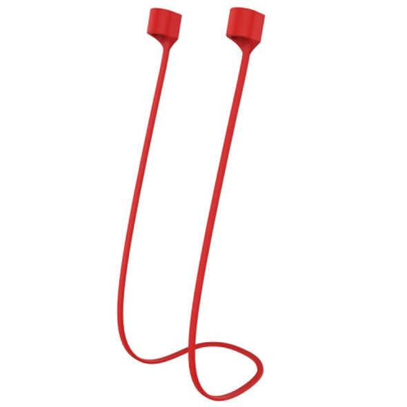 Wireless Bluetooth Headset Anti-lost Rope Magnetic Silicone Lanyard for Apple AirPods 1 / 2(Red)