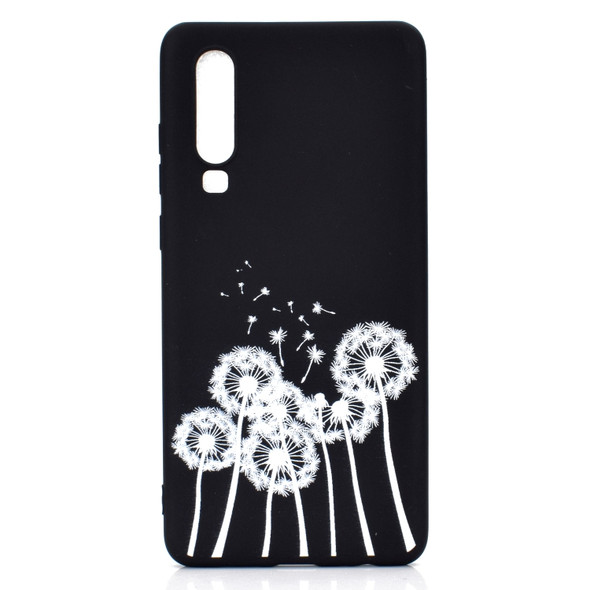 For Huawei P30 Shockproof Stick Figure Pattern Soft TPU Protective Case(Dandelion)