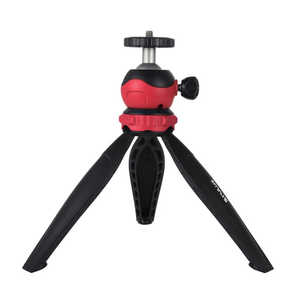 PULUZ 20cm Pocket Plastic Tripod Mount with 360 Degree Ball Head for Smartphones, GoPro, DSLR Cameras(Red)