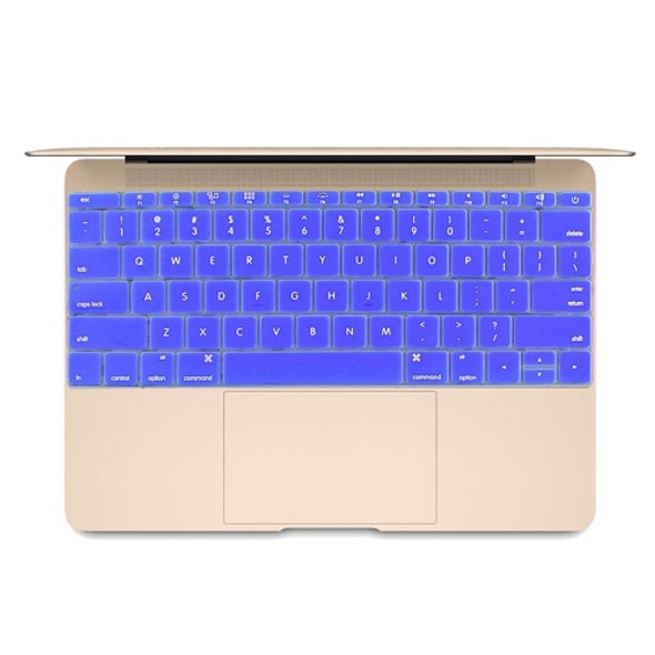 Soft 12 inch Silicone Keyboard Protective Cover Skin for new MacBook, American Version(Dark Blue)