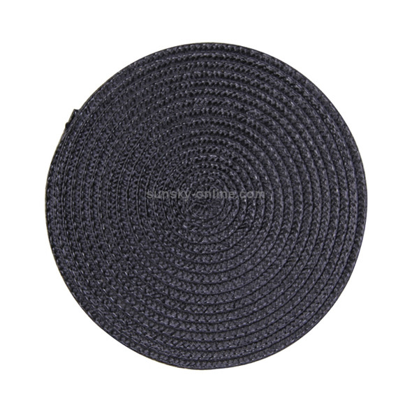 PP Environmentally Friendly Hand-woven Placemat Insulation Mat Decoration, Size:38cm(Black)