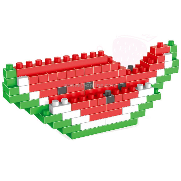 Watermelon Pattern Plastic Diamond Particle Building Block Assembled Toys