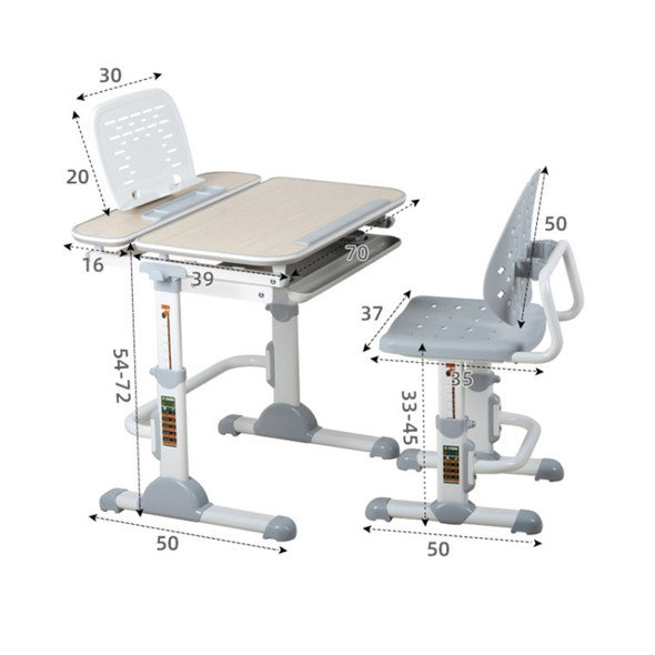 AU800(N) Multifunctional Lifting Plastic Children Study Table and Chair Set