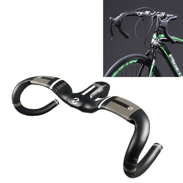 TOSEEK UD Carbon Fiber Ultralight Road Bike Handlebar, Size: 420x100mm(Grey)