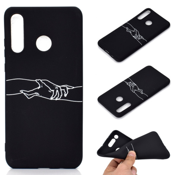 For Huawei P30 Lite Shockproof Stick Figure Pattern Soft TPU Protective Case(Arm)