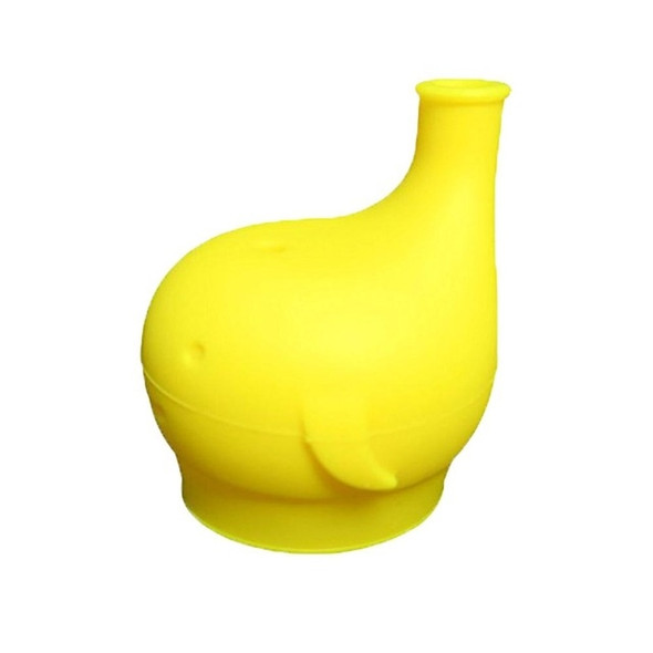2 PCS Food Grade Silicone Soft Bottle Cap Straw Accessories Elephant Spill Proof Leak Proof Bottle Cap(Yellow)
