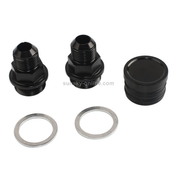 M28~10AN Black Engine Rear Block Breather Fitting Adapter for Honda Oil Catch Can B16 B18C