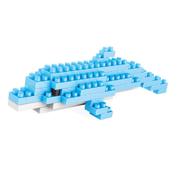 Dolphin Pattern Plastic Diamond Particle Building Block Assembled Toys
