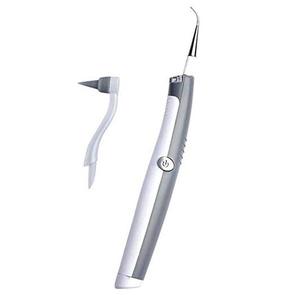 2 PCS Electric Calculus Cleaner Polishing Sonic Tooth Cleaning Vibration Tooth Cleaning Instrument(White)