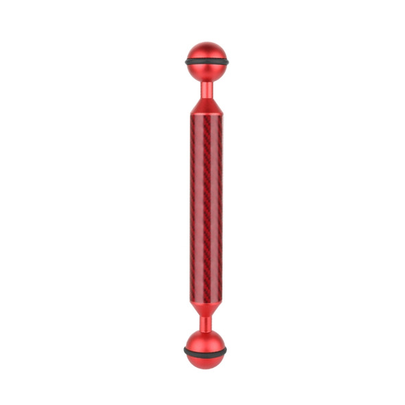 PULUZ  7 inch 17.7cm Length 20.8mm Diameter Dual Balls Carbon Fiber Floating Arm, Ball Diameter: 25mm(Red)