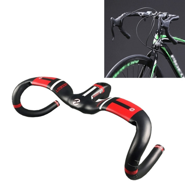 TOSEEK UD Carbon Fiber Ultralight Road Bike Handlebar, Size: 420x100mm(Red)