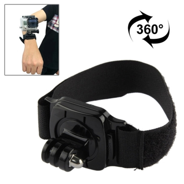 360 Degree Rotation Hand Camera Wrist Strap Mount for GoPro  NEW HERO /HERO6   /5 /5 Session /4 Session /4 /3+ /3 /2 /1, Xiaoyi and Other Action Cameras, Strap Length: 36cm(Black)